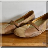 H53. Salvatore Ferragamo leather shoes with strap. Size 8 - $36 